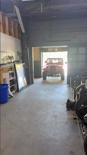 Driving the CJ7 Renegade into the museum.