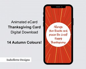 Thanksgiving Card, Digital Card, Mobile Ecard - Etsy