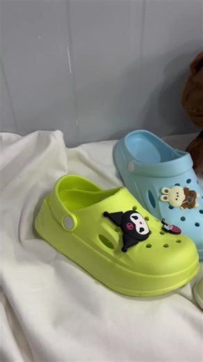 These EVA clogs are designed for children, ensuring soft and comfortable wear. available now in our yellow basket! #slippers #comfy