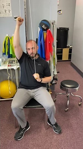 How to use pulleys for passive shoulder flexion