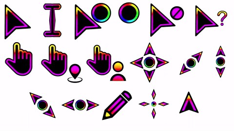 Neon RGB Animated Computer Cursor Pack, Perfect for Gamers & Creatives - Etsy