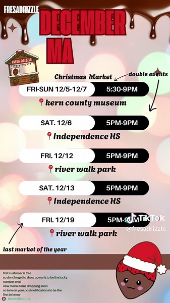 Replying to @Myfasgirl 📍Bakersfield here are the events for the remainder of the year make sure to send them to your friends and screenshot and save #bakersfield #661 #christmas