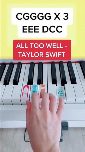 All Too Well - Taylor Swift (Piano Tutorial) #easypianotutorial #pianobeginner #alltoowell