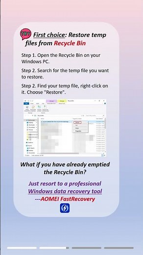 How to Recover Files from Temp Folder | 2 Easy Ways #recoverfiles #windows