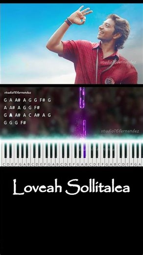Loveah Sollitalea Keyboard Cover | Piano Notes | Ken Karunaas | G V Prakash Kumar | Fernandez 4