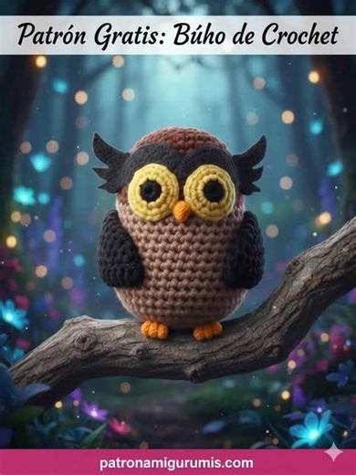🦉 Patrón Gratuito de Búho Amigurumi - Teje Paso a Paso #amigurumi #hechoamano #crochet #patronesgratis #buho