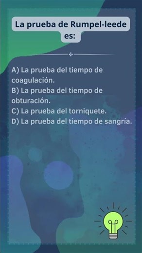 📌 Prueba de Rumpel-Leede: pregunta tipo test de Laboratorio Clínico