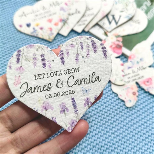 Plantable Wildflower Seed Paper Hearts, Wedding, Memorial, Thank You Gift - Etsy