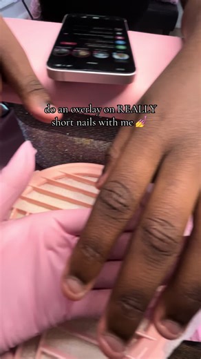 Nail Overlay Tutorial on Short Nails