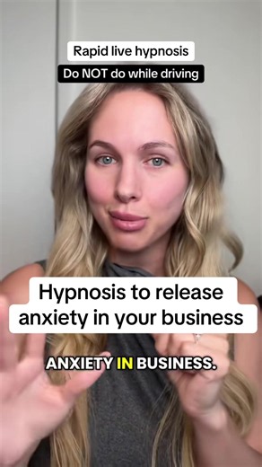 Hypnosis to release anxiety in your business #hypnosis #subconsciousmind #anxietyrelief