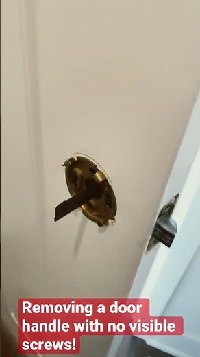Removing door handle with no visible screws