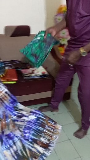 Multicolored Reflective Fabric Showcase at Home