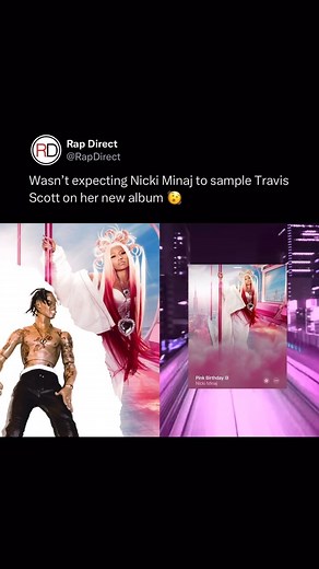 Rap Direct on Instagram: "Surprised to see #NickiMinaj sample #TravisScott on her album 😳🔥 Do you recognize the sample?"