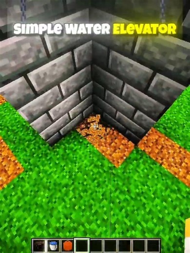 Minecraft Simple Water Elevator moment ☠️ #minecraft #minecraftshorts #minecraftelevator #viralshort
