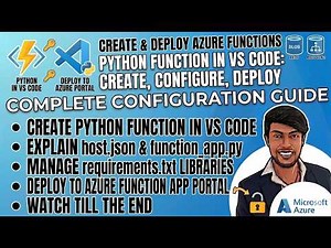 6) VS Code → Azure Function Deploy: function_app.py + host.json Setup #7