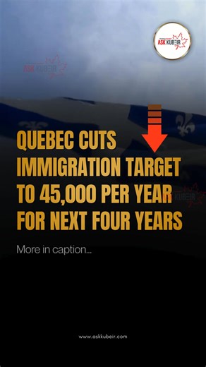 🇨🇦 The Quebec government has officially lowered its immigration targets, setting the annual intake of new permanent residents at 45,000 per year for the next four years. This marks a sharp decline from the 61,000 newcomers expected this year. The new plan reflects Quebec’s continued focus on protecting the French language. By 2029, the province wants nearly 80% of newcomers to have at least intermediate proficiency in French, a significant rise from 50% in 2019. Alongside reductions to permane
