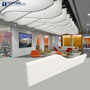 [Hot Item] Custom Modern Building Decoration 3D Wavy Ceiling Curved Aluminum Baffle Ceiling
