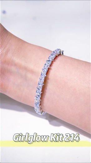 Girlglow Kit 214 Tutorial | Make with 5mm Triangle Zircon #zirconia #braceletmaking