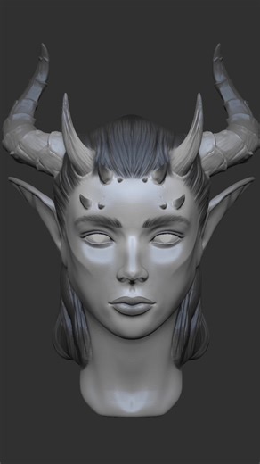 Speed sculpting in Zbrush on IPad Pro #3dart #digitalart #charactercreation #zbrush #fantasyart