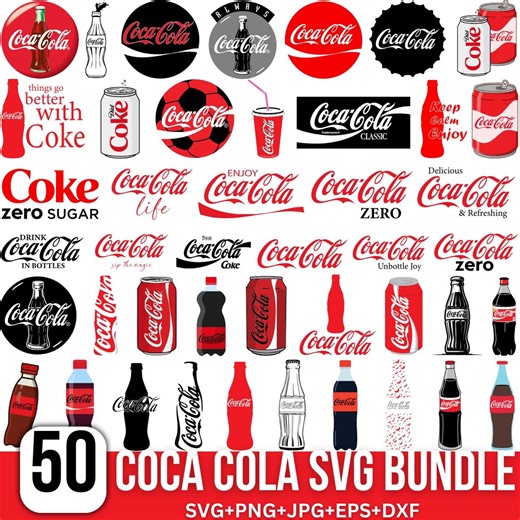 Coca-cola Svg Bundle, Coke Inspired Art, Drinking Svg, Coca Cola Svg, Coca Cola Sticker, Coca Cola Digital File, Soda Pop, File for Cricut - Etsy