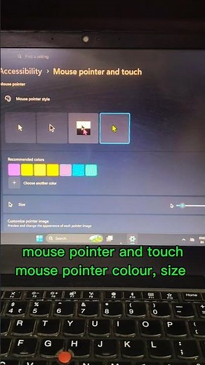 How to increase mouse size and color | change color mouse pointer in Windows11 #ytshorts #mouse