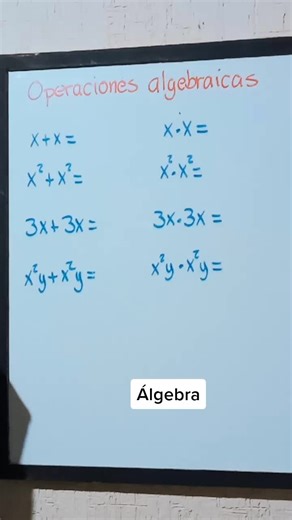Operaciones Algebraicas Básicas para Aprender Matemáticas