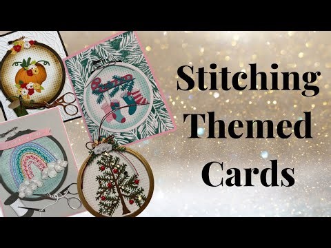 Stitching Themed Cards using the New Nichol’s Needlework Collection from Spellbinders