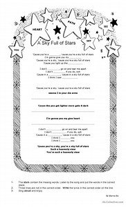 LYRICS- A sky full of stars
