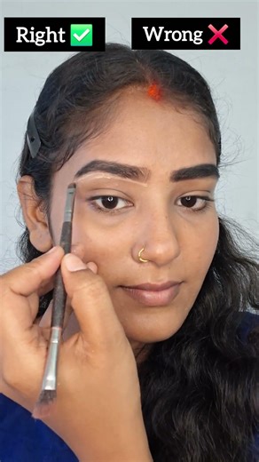 Eyebrow Wrong❌️ Vs Right ✅️ #shorts #ytshorts #shortsfeed #viral #makeup