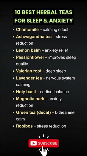 10 Best HERBAL TEAS for Sleep & Anxiety