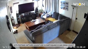 CCTV footage shows an earthquake measuring 5.2 magnitude struck the interior of San Diego County in California on April 14 #sandiego #california #earthquake #cctv | WION