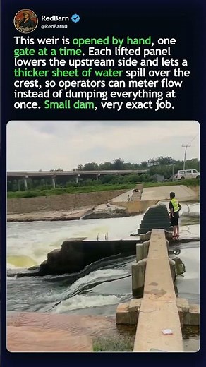 How A Weir Gate Releases Water 🌊⚙️