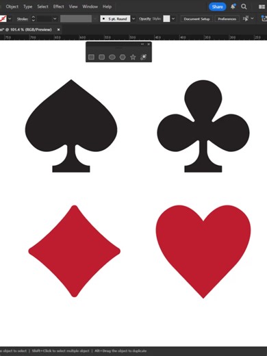 Adobe Illustrator 2025 Tips - How to make card suits#tutoriales #DesignTips #tutorial #adobeillustrator #learning #illustratortutorial #trendingvideo #tiktokviral #technical #graphicdesign #جرافيك_ديزاين #explore #adobephotoshop #following #learnontiktok #photoshop #typography #save #chatgpt #artist