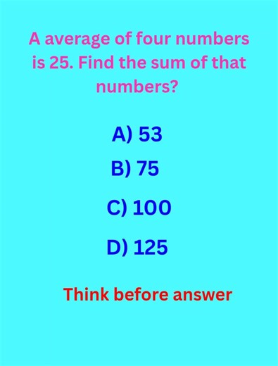 Average Question | Think Before Answer 😳 #shorts #maths #viralshorts #average #mathstricks