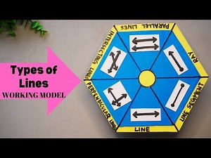 Types of line TLM | Maths working model | Maths project | Maths TLM | Math project ideas for school