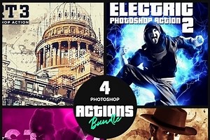 4 Photoshop Actions Bundle - Jun19 23987583 - FreePSDvn