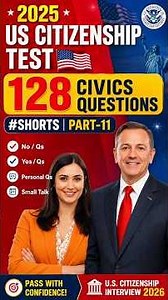 🇺🇸 2025 US Citizenship Test | 128 Civics Questions #Shorts | Part-11 #n400 #english