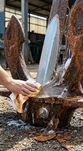 Wait for the wipe... 😳 Magic Metal Cleaning ASMR! #shorts