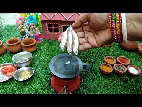 Miniature Full Mini Fish Masala Curry Recipe 🐟😋 Yummy Odisha Mini Fish Masala Curry