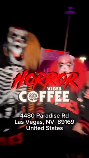 FEARZONE on Instagram: "MEET & GREET WITH THE FEARZONE CLOWNS TOMORROW!!! AT @horrorvibescoffee 6PM #lasvegas #fearzone #circuscircus #adventuredome #horrorvibescoffee"