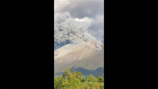 Volcano spews 13,000ft high ash column in the Philippines