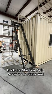 Deck and Stairs Almost Done! #shippingcontainer #tinyhouse #welding #fabrication | Simple Shipping Containers | Facebook