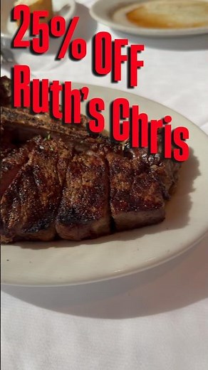 RUTHS CHRIS 25% OFF #lasvegas #eatingwithus #foodie #steakhouse #locals
