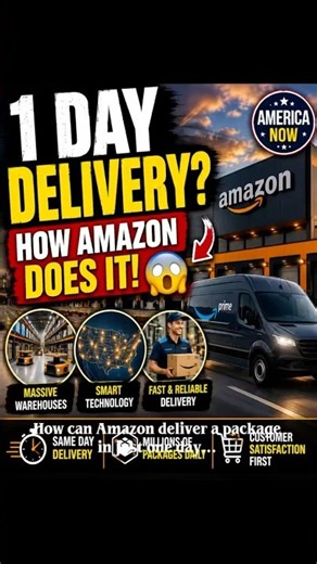 How Does Amazon Deliver So Fast? 📦🚚 #americanow #usa #facts