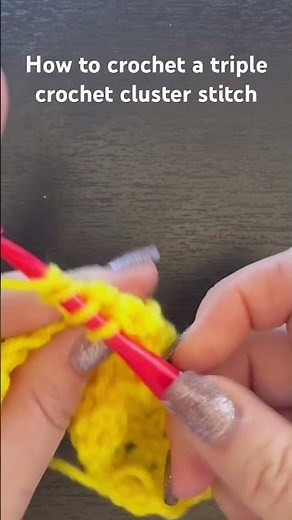 How to crochet the Triple Crochet Cluster Stitch #easycrochet #crochetpatterns #creativecrochet