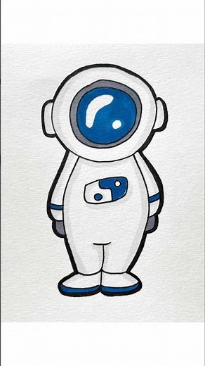 How to draw an astronaut | easy drawing for kids #spacesuit #simple #artforkids #kidsvideo #kidstv