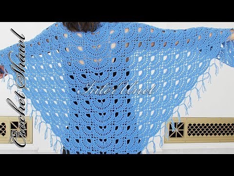 Shawl crochet pattern - a simple project to learn how to crochet
