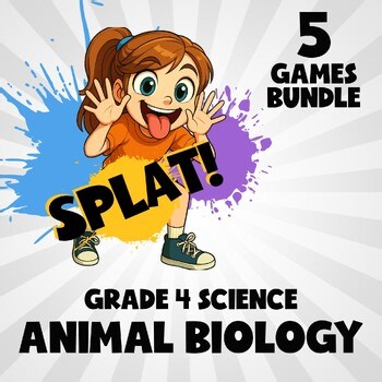 5 SPLAT Science Games - Animal Biology - Grade 4 No Prep Review