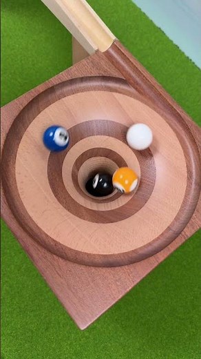 Marble Run Race ASMR Marbles falling in a vortex #30 Slow Motion Large colorful marbles