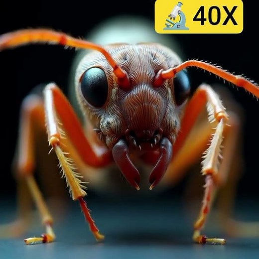 Ant in microscope